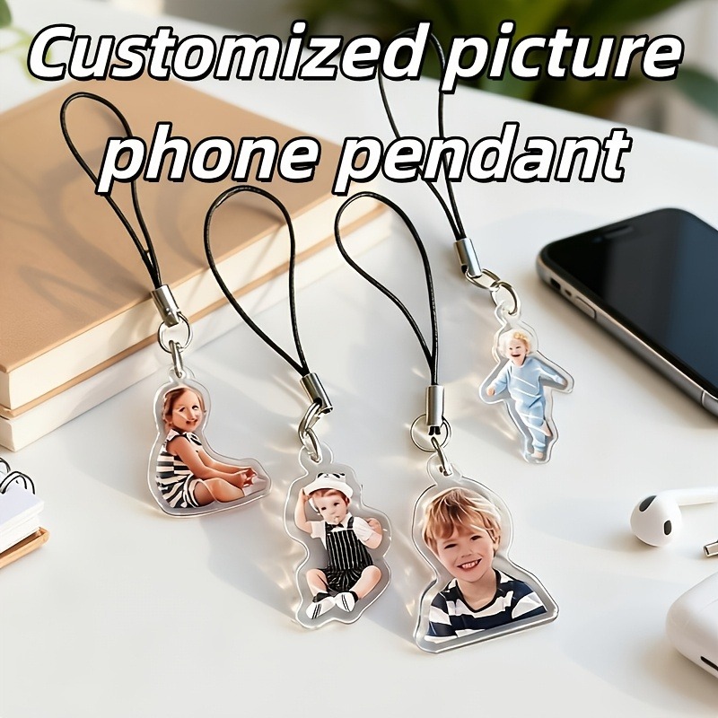 Pet Portrait Custom - Custom Photo Acrylic Phone Lanyard, Can