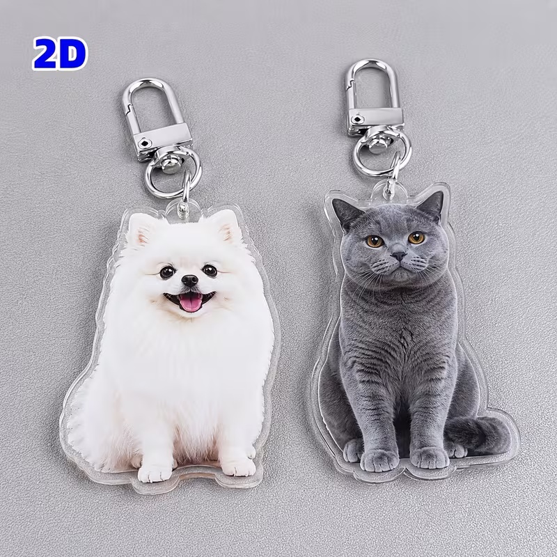Personalized Acrylic Keychain  - Pet Portrait Custom recension och pris