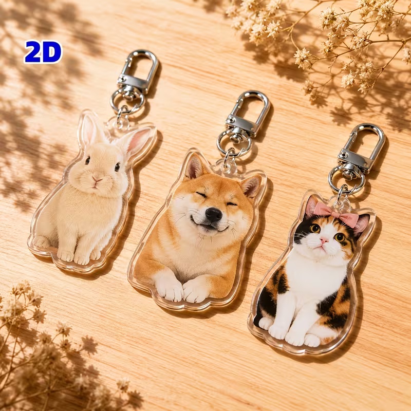 Personalized Acrylic Keychain  - Pet Portrait Custom recension och pris